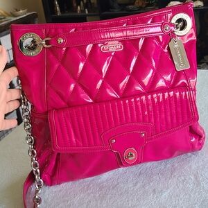 Coach Poppy Liquid Gloss Slim Tote